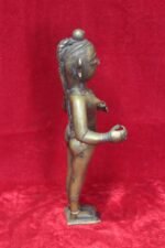 Brass Statue Tribal Female Old Vintage Rare Home Decor Collectible Figure - Image 7