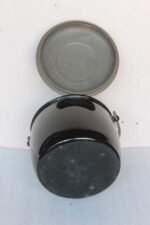 Black Enamel Cooking Pot Vintage Old Collectible Kitchenware - Image 3