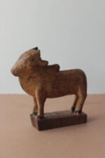 Antique Wooden Nandi Figurine - Image 2