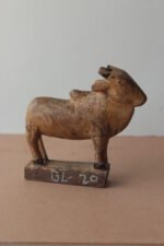 Antique Wooden Nandi Figurine - Image 3