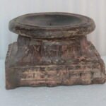 Old Vintage Wooden Handcarved Candle Holder Antique Home Decor Rusti Decor