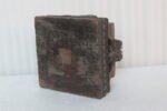 Hand carved Old Wooden Vintage Antique Panel Candle Holder Stand Tableware - Image 4
