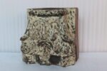 Hand carved Old Wooden Vintage Antique Panel Candle Holder Stand Tableware