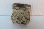 Hand carved Old Wooden Vintage Antique Panel Candle Holder Stand Tableware - Image 2