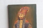 Old Vintage King Painting Teak Wood Artistic Wall Hanging Home Decor Art - Image 2