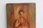 Wooden Buddha Painting in a Meditation Position - Image 2