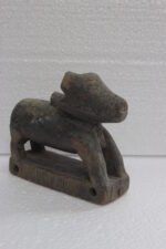 Old Wooden Nandi Figure Vintage Wooden Art Ware Home Temple Vastu Decor - Image 5