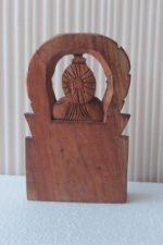 12" Goddess Lakshmi wooden sculpture - Image 6