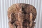 New Wooden Hand Carved Lord Ganesha Figure Antique Home Decorative Gift - Image 2
