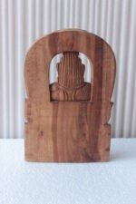 New Wooden Hand Carved Maa Saraswati Figure Goddess of Knowledge & Music - Image 5