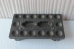 Antique Indian Pallanguzhi Board – Black Granite Mancala Game / Rustic Egg Tray Decor - Image 2
