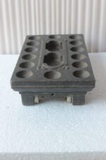 Antique Indian Pallanguzhi Board – Black Granite Mancala Game / Rustic Egg Tray Decor - Image 3