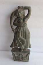 Old Vintage Hand Carved Wooden Dancing Lady Statue Indian Decorative