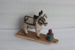 Oriental Vintage Wooden Nandi Cow Handmade Figurine Indian Home Decorative - Image 7
