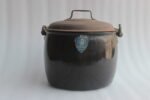 Vintage Iron Enamel Pot Made In England Home Garden Decor Enamelware