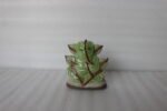 Leaf-Inspired Ceramic Ganesh Ji Idol – Green Porcelain Hindu God Statue, Home Decor - Image 2