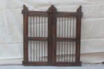 Wooden painted teak dog gate/ Garden gate/ small iron grill door
