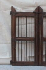 Wooden painted teak dog gate/ Garden gate/ small iron grill door - Image 2
