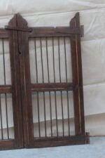 Wooden painted teak dog gate/ Garden gate/ small iron grill door - Image 3