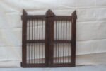 Wooden painted teak dog gate/ Garden gate/ small iron grill door - Image 4