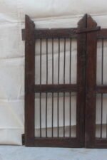 Wooden painted teak dog gate/ Garden gate/ small iron grill door - Image 5