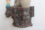Floating Shelf Wooden Decor Art Wall Shelf | Vintage Wooden Face Carved Shelve - Image 4
