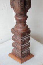 Hand Carved decorative Wooden Candlestick Holder, Rustic Wood Candle stand - Image 3