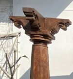 92.5″ Large Indian Old Jack Wood Chettinad Pillars | Wooden Traditional Columns Set of 4 - Image 10