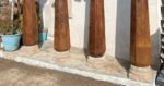 92.5″ Large Indian Old Jack Wood Chettinad Pillars | Wooden Traditional Columns Set of 4 - Image 4
