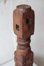 Vintage wooden Indian candleholders - Image 2
