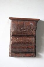 Hand Carved vintage Wall Shelf | Hand Carved Decorative Wooden Wall Mounted Shelf - Image 2