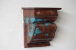 Handcrafted Vintage Wooden Wall Hanging Shelf - Image 2