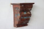 Handcrafted Vintage Wooden Wall Hanging Shelf - Image 2