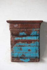 Hand Carved Decorative Wooden Wall Shelf - Image 2