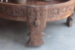 2.3 feet wide Old Wooden Chakki Center Table Coffee Table Home Decor Table - Image 2