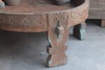 2.3 feet wide Old Wooden Chakki Center Table Coffee Table Home Decor Table - Image 4