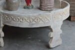 2.3 feet wide Old Wooden Chakki Center Table Coffee Table Home Decor Table - Image 4