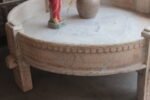 2.6 feet wide Old Wooden Chakki Center Table Coffee Table Home Decor Table - Image 4