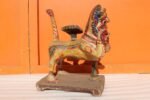 Old Vintage Wooden Yali Carved Lion Figure - Image 4