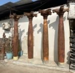 9.3 feet Indian Jack Wood Chettinad Pillars (Columns) Set of 4 - Image 2