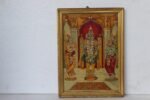Photo Frame Old Vintage Ravi Varma Print Vishnu Garuda Hanuman Golden