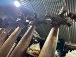 9.3 feet Indian Jack Wood Chettinad Pillars (Columns) Set of 4 - Image 6