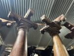 9.3 feet Indian Jack Wood Chettinad Pillars (Columns) Set of 4 - Image 8