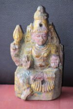 Wooden Panel Laxmi 1900s Old Vintage Antique Rare Home Decor Collectible - Image 2
