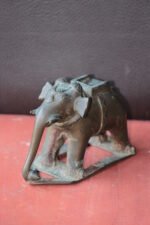 Brass Statue Elephant Old Vintage Home Decor Collectible Halloween Gifts - Image 2