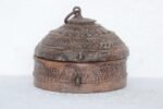 Wooden Tikka Box Carved Old Vintage Indian Home Decor Collectible - Image 6