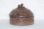 Wooden Tikka Box Carved Old Vintage Indian Home Decor Collectible - Image 2