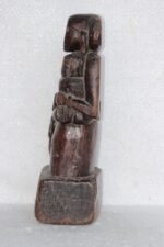 Wooden Panel Lady Child Carved Vintage Antique Indian Home Decor - Image 6