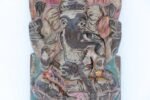 Vintage Indian Wooden Panel Carved Ganesha New Carving Home Decor - Image 3