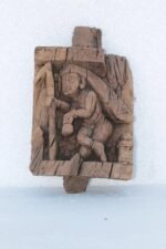 Wooden Sadhu Man Panel Carved Old Vintage Rare Home Decor Collectible - Image 10